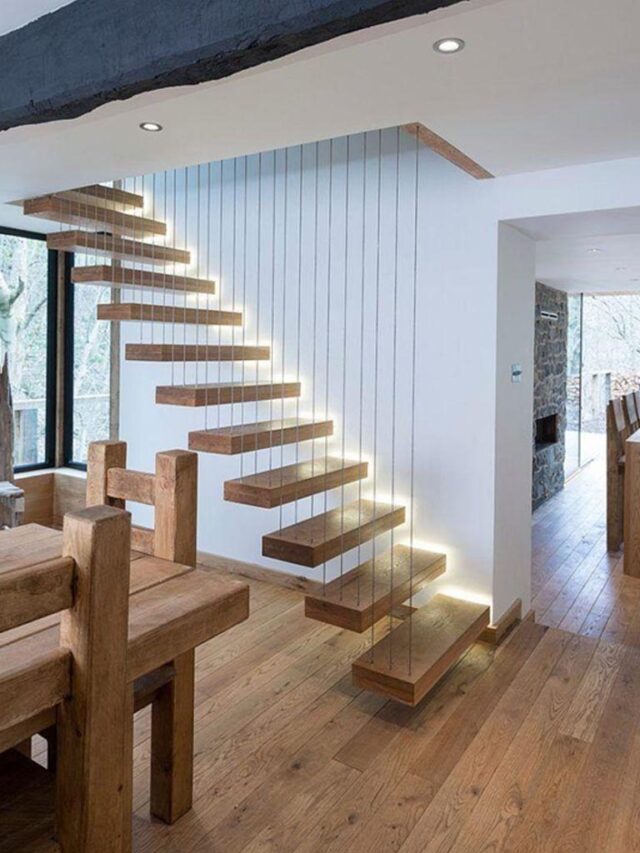 Escadas de madeira modernas para inspirar