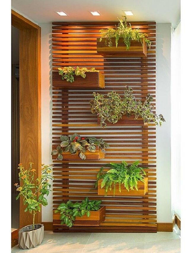 5 ideias para fazer jardim vertical de madeira