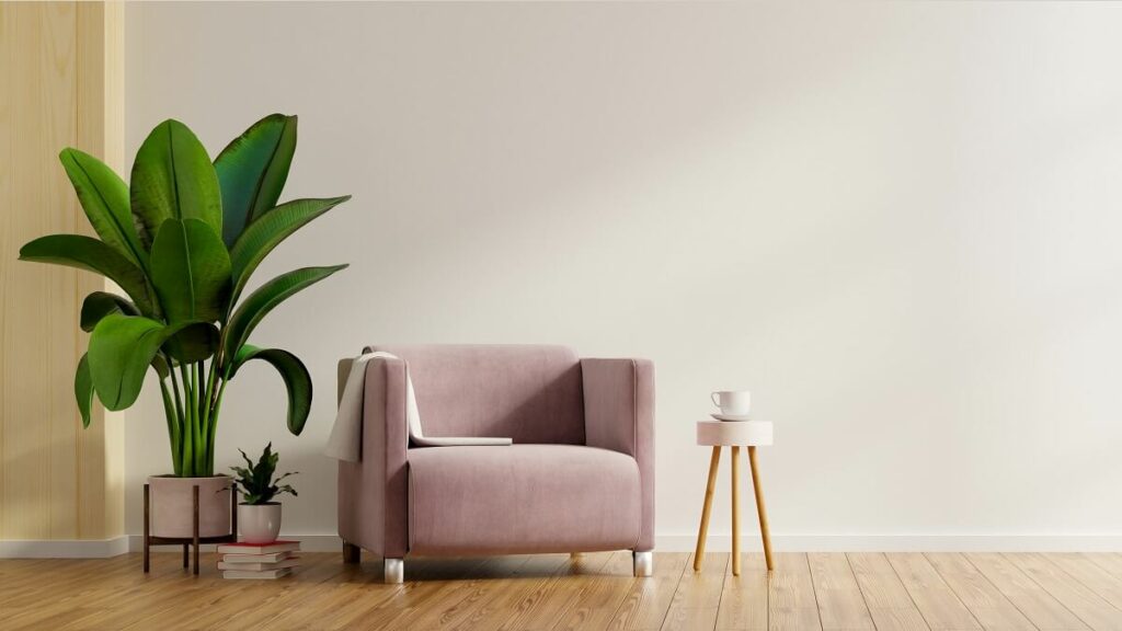 Sala de estar com Decoração minimalista