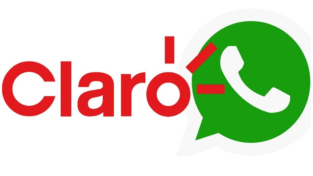 WhatsApp Claro. Logo da Claro com o WhatsApp