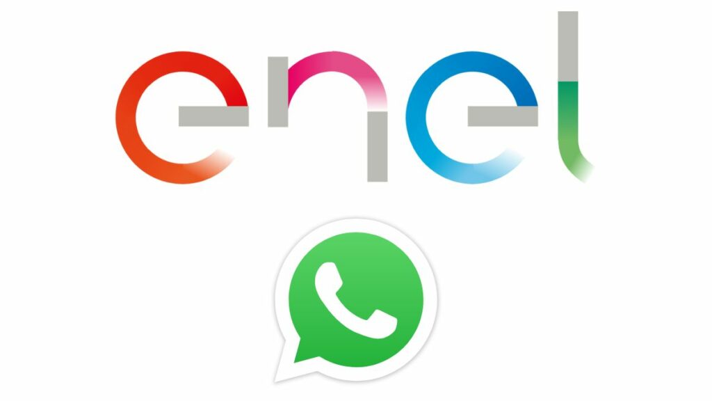 WhatsApp Enel. Logo do WhatsApp e da Enel
