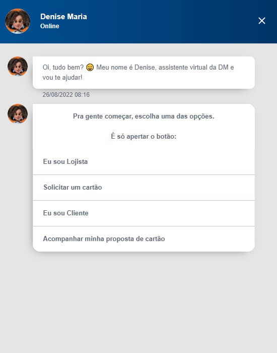 WhatsApp DM Card: Telefone, SAC 0800, Atendimento Virtual e muito mais! 3 Atendimento Virtual DM Card