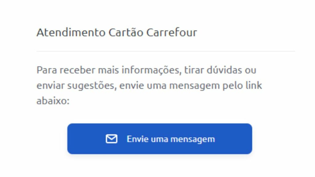 WhatsApp Carrefour: Telefone, SAC 0800, Chat online, E-mail e mais! 2 Print do atendimento cartão Carrefour