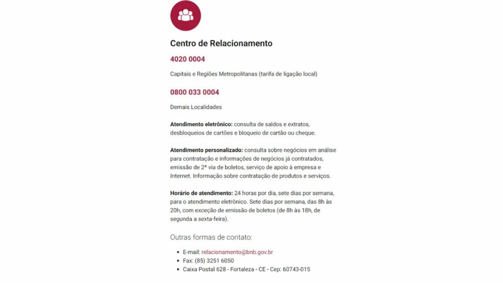 WhatsApp Crediamigo: Telefone, SAC 0800, Formulário de contato e mais! 1 Print da tela do Centro de relacionamento Crediamigo
