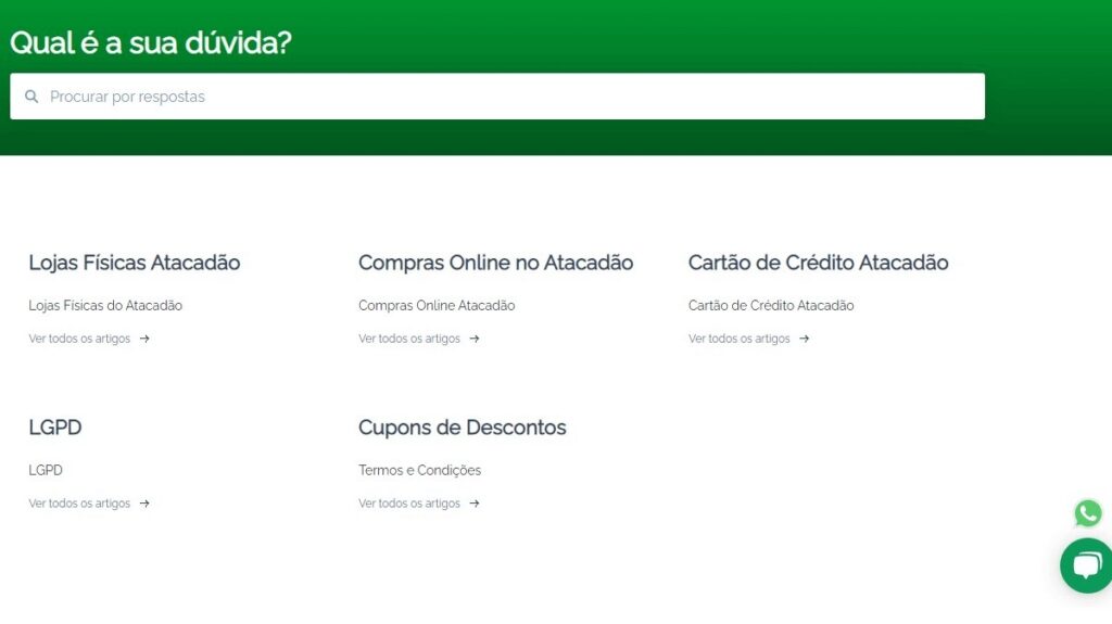 WhatsApp Atacadão: Telefone SAC, Atendimento Digital e muito mais! 2 Faq Atacadão