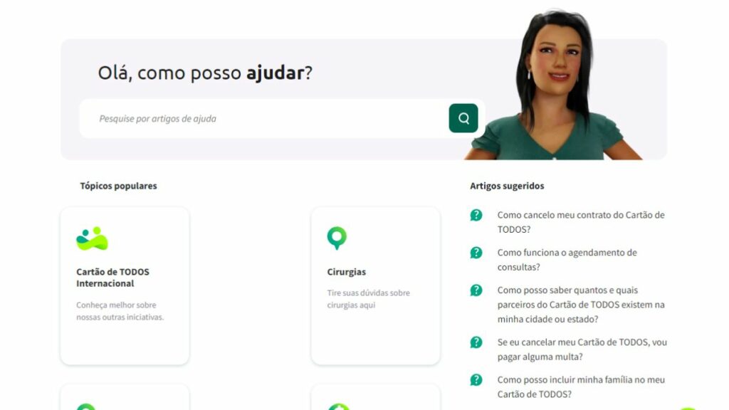 WhatsApp Cartão de Todos: Telefone, SAC 0800, Formulário de contato e mais! 1 Print do FAQ do Cartão de Todos