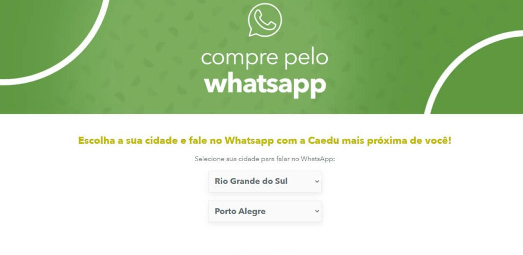 WhatsApp Caedu: Telefone SAC, Atendimento Virtual e muito mais! 2 Página de busca WhatsApp