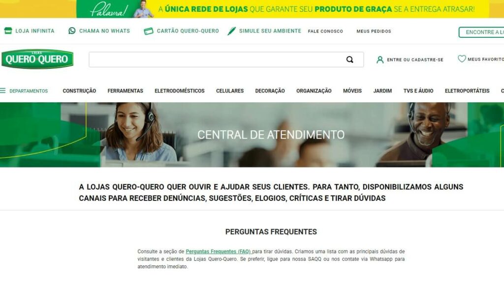 Central de atendimento Lojas Quero Quero