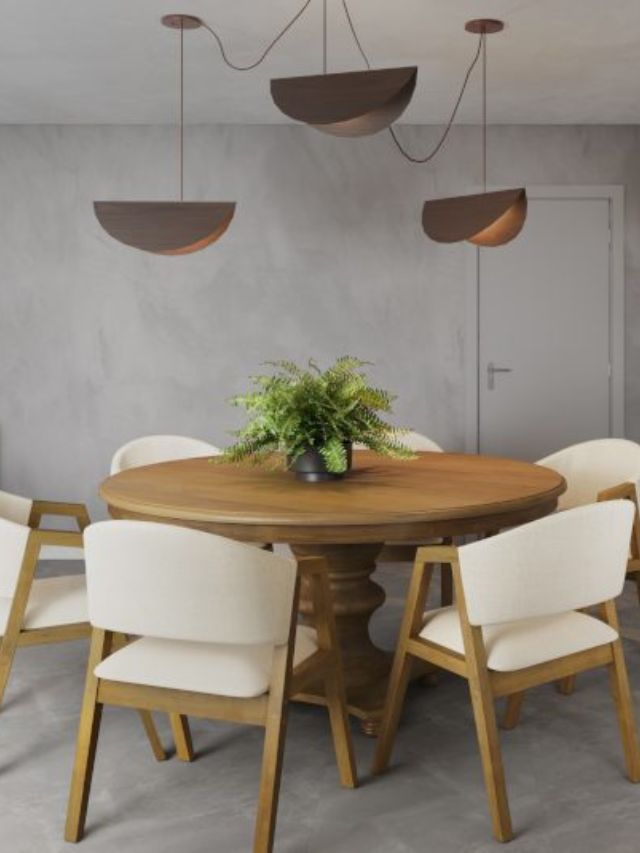 Mesa de jantar marrom
