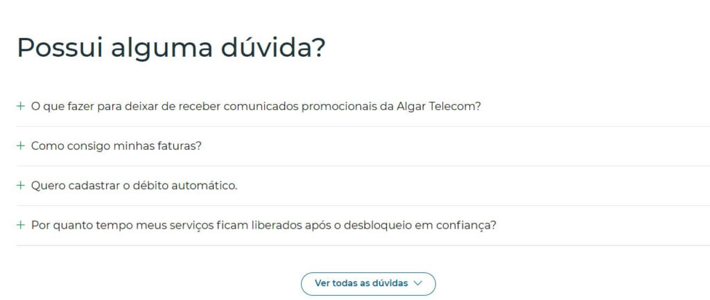 FAQ Algar Telecom