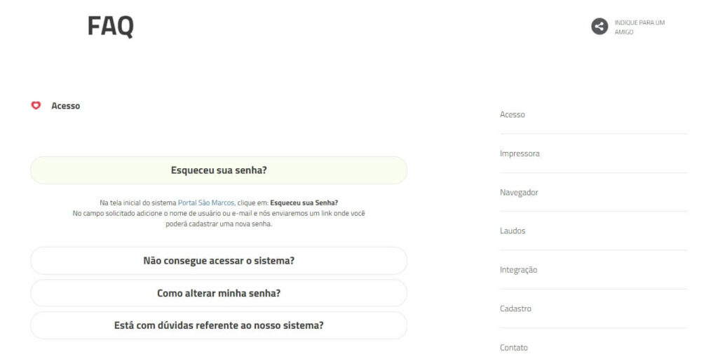 FAQ Laboratório São Marcos