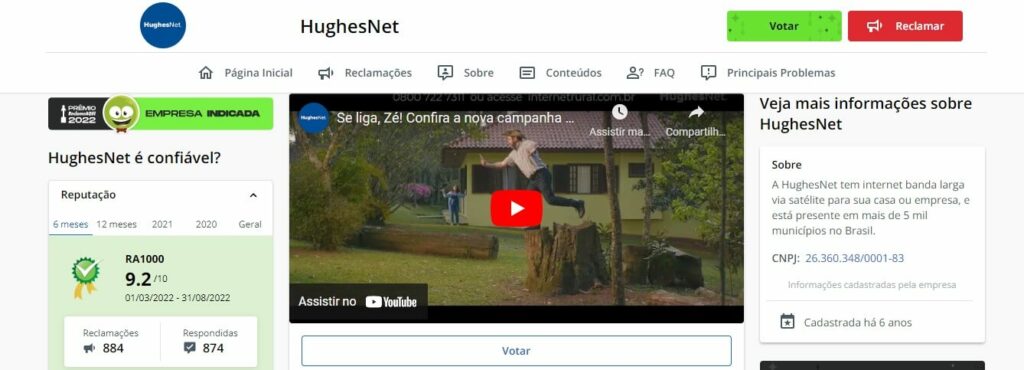 Reclame Aqui HughesNet