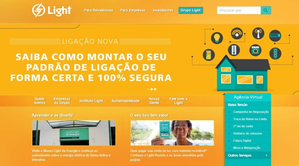WhatsApp Light: Telefone, SAC 0800, FAQ e muito mais! 2 Página inicial Light