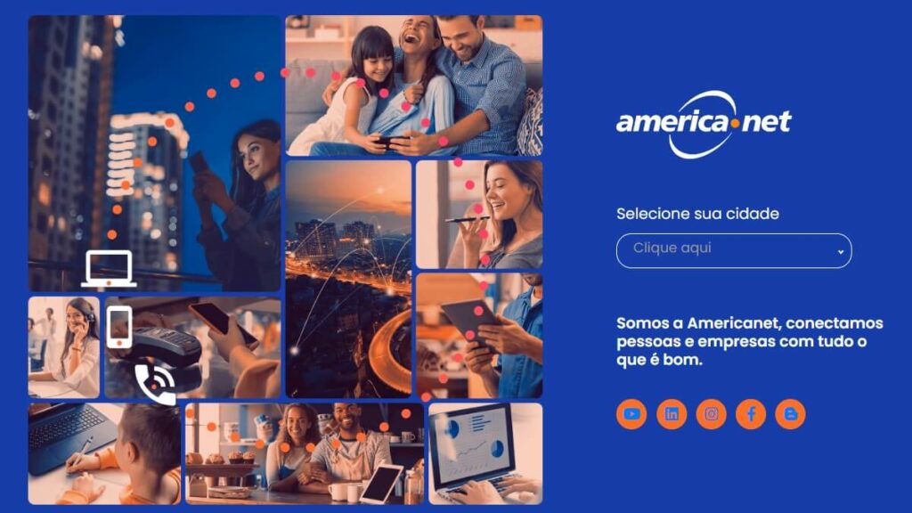 Página inicial America Net