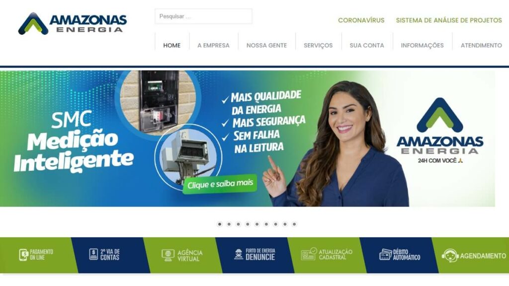 Página inicial Amazonas Energia