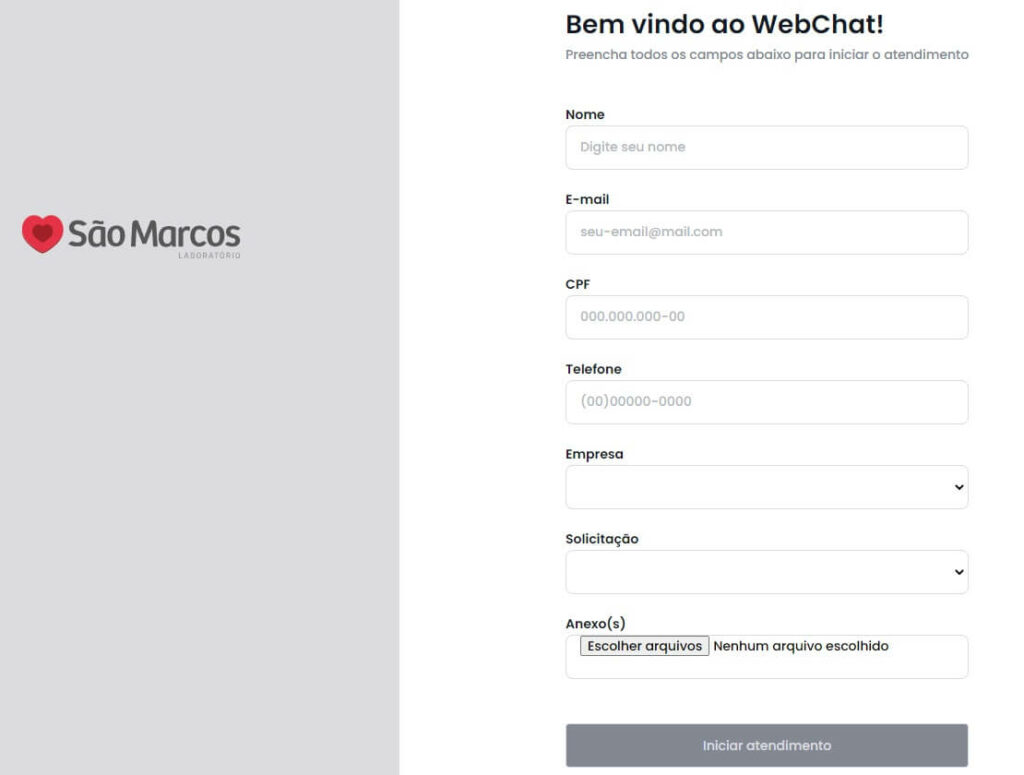 WebChat Laboratório São Marcos