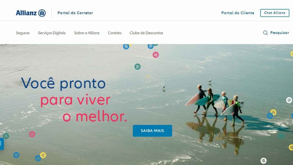 Página inicial Allianz Seguros