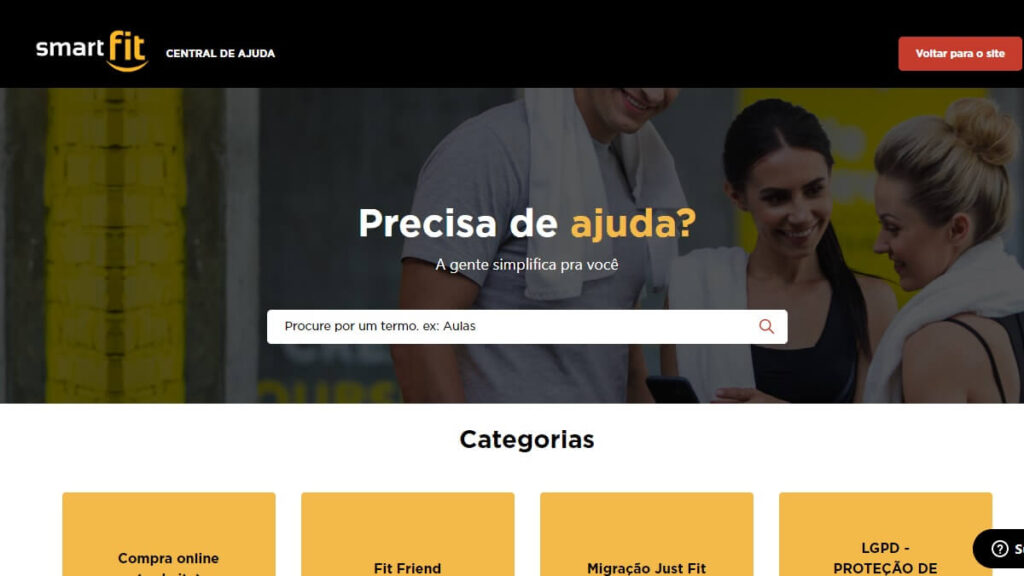 Smart Fit Telefone: WhatsApp, Central de Ajuda, ouvidoria e mais! 2 Central de Ajuda da Smart Fit