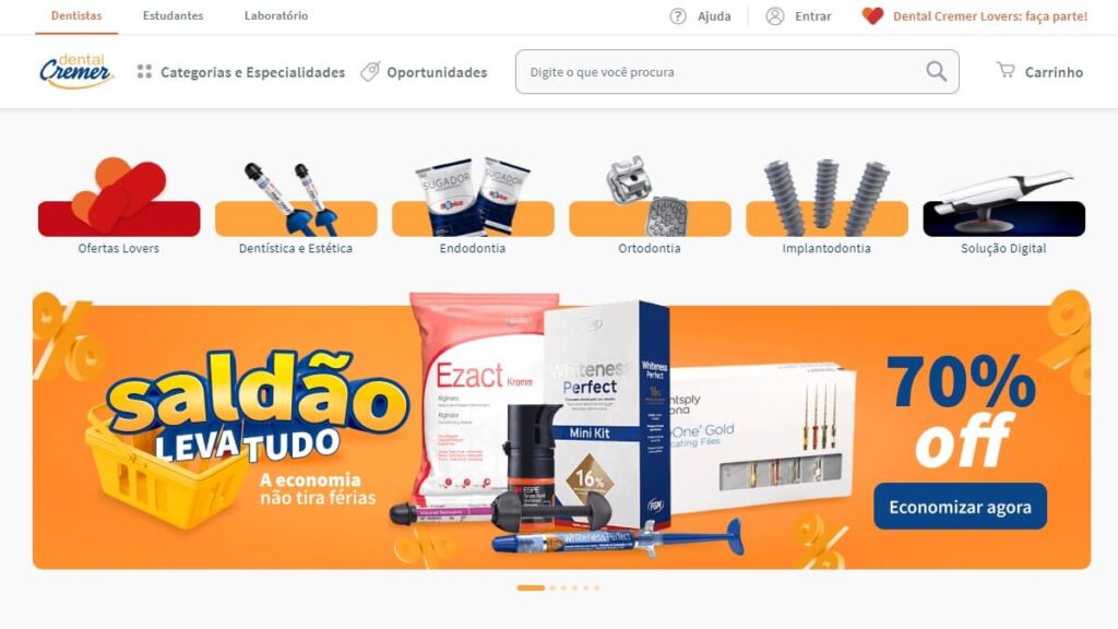 Dental Cremer Telefone: WhatsApp, SAC 0800, Formulário de Contato e mais! 3 Página inicial da Dental Cremer