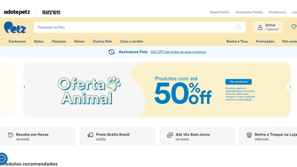 Petz Telefone: WhatsApp, SAC, Atendimento Virtual e muito mais! 3 Página inicial da Petz