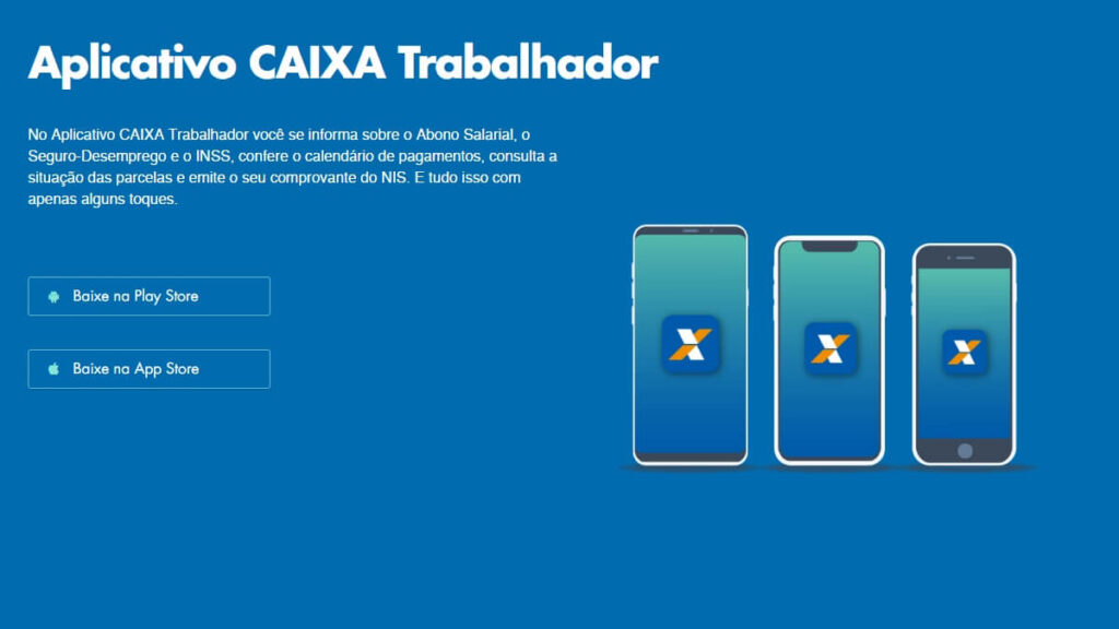 Aplicativo da Caixa Trabalhador