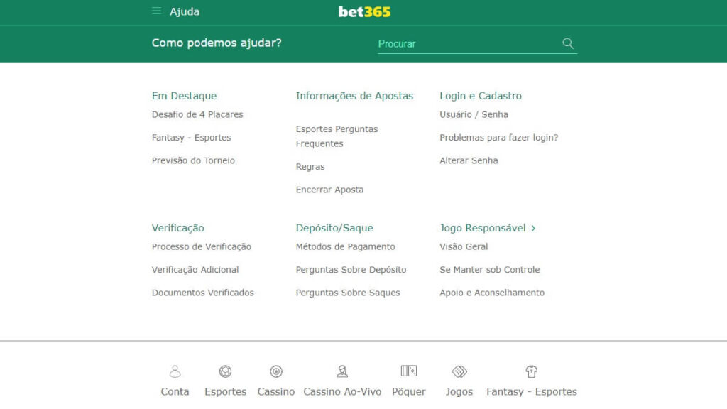 Central de Ajuda da Bet365