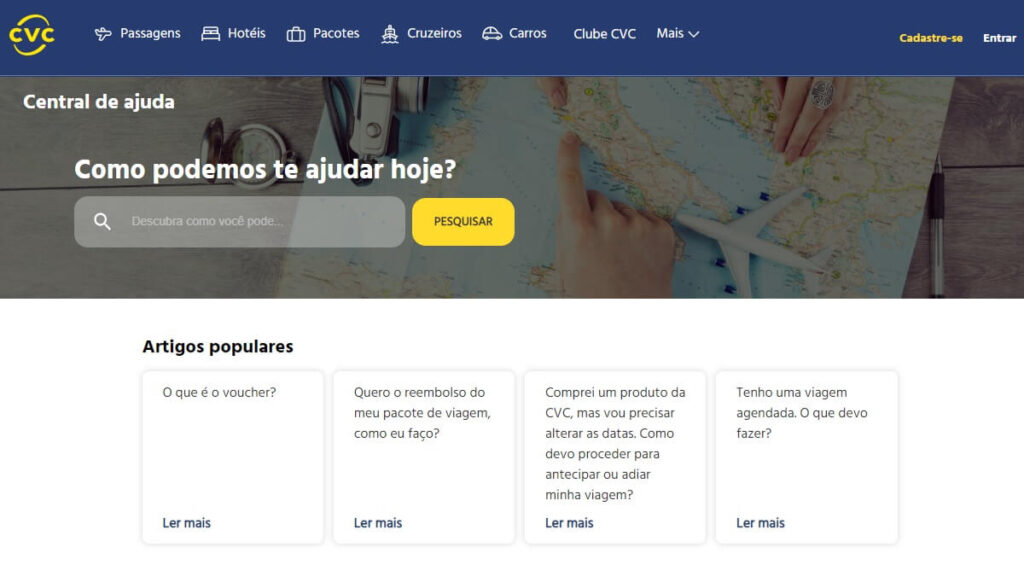 Central de Ajuda da CVC