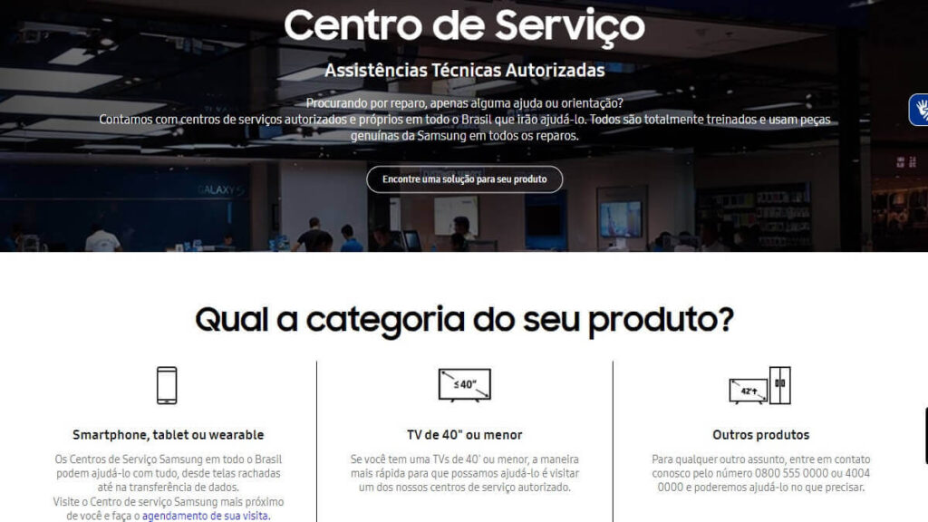 WhatsApp da Assistência Técnica da Samsung: SAC 0800, Atendimento e mais! 2 Centro de Serviços da Samsung