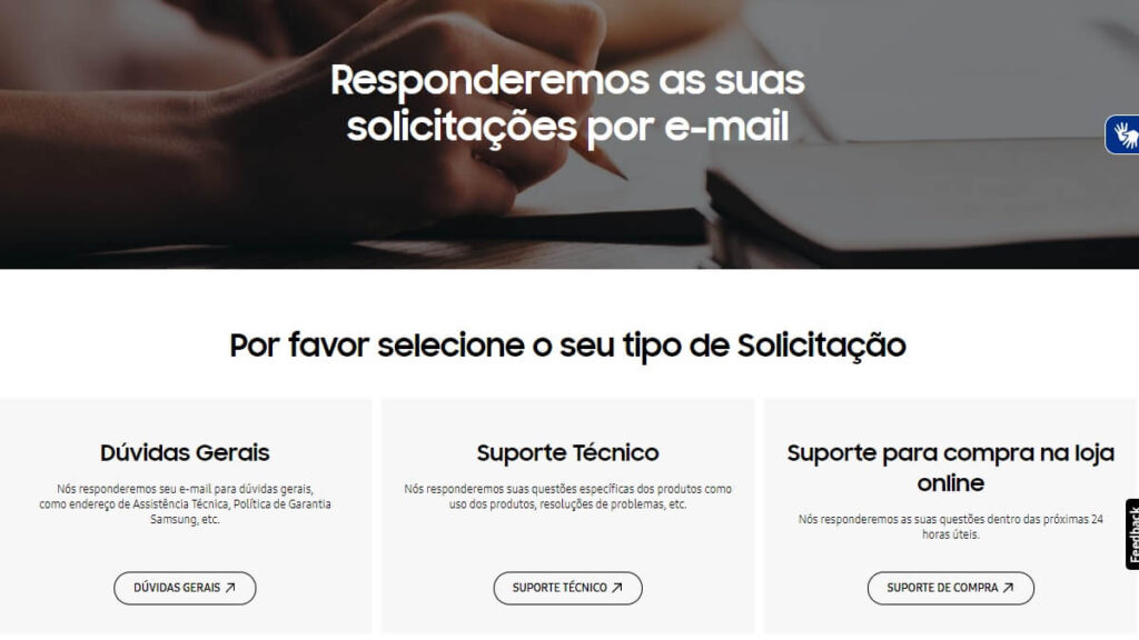 WhatsApp da Assistência Técnica da Samsung: SAC 0800, Atendimento e mais! 3 Fale Conosco Samsung