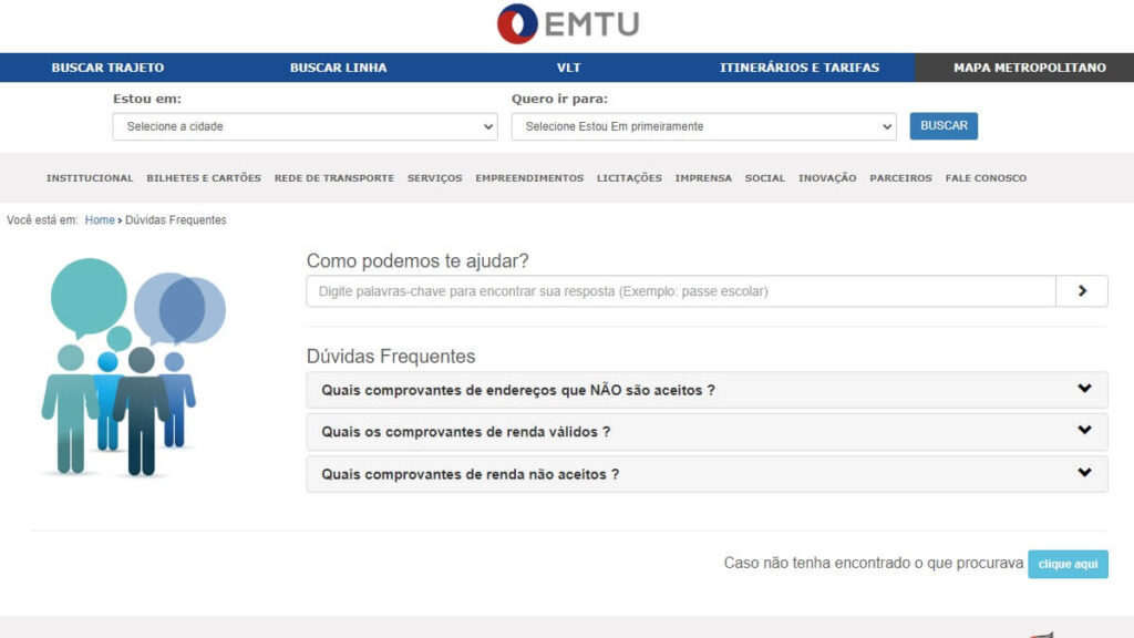 FAQ da EMTU