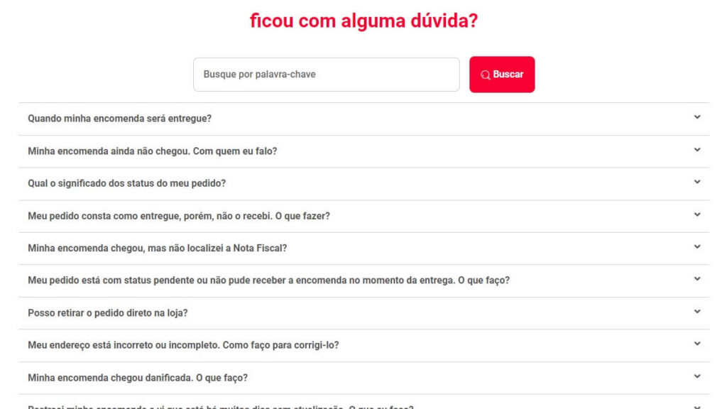 FAQ da Transportadora Direct