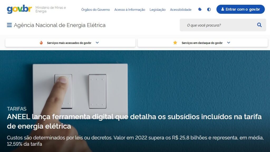 Aneel Telefone: SAC 0800, Atendimento Virtual, Ouvidoria e mais! 2 Página inicial da Aneel no site do Gov.br