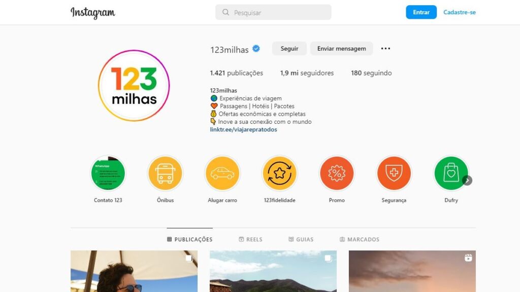 123 Milhas Telefone WhatsApp: E-mail, Ouvidoria, 0800, SAC e contatos 3 123milhas Instagram