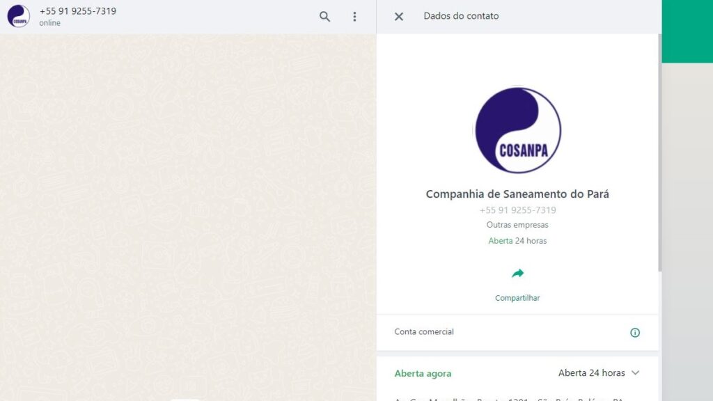 Cosanpa WhatsApp: Telefone, e-mail, fax, 0800 e demais contatos 3 Cosanpa WhatsApp