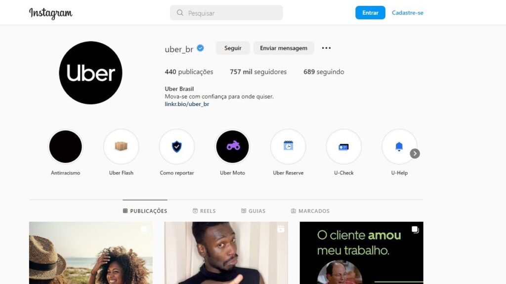 Instagram Uber