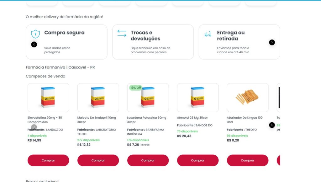 Farmácia delivery WhatsApp: telefones de 6 farmácias que entregam perto de você 2 Interface Farmácia delivery