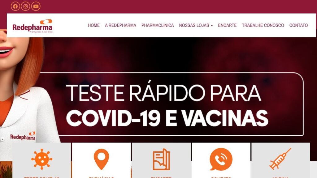 Redepharma WhatsApp: Telefones, e-mail, 0800 e demais contatos 1 Print Screen Site Redepharma