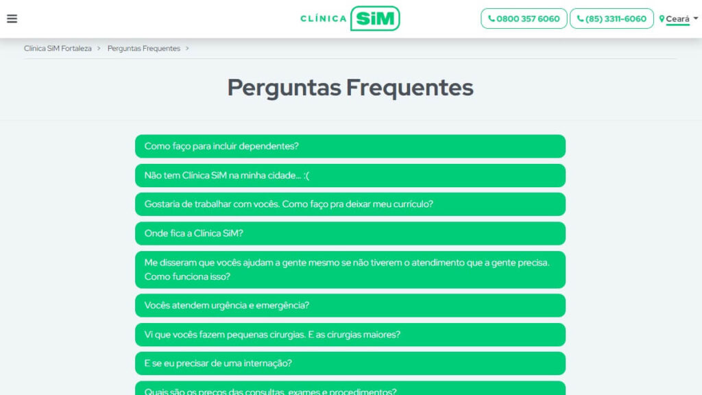Clínica Sim Telefone WhatsApp: SAC 0800, Fale Conosco, Ouvidoria e mais! 3 FAQ da Clínica Sim
