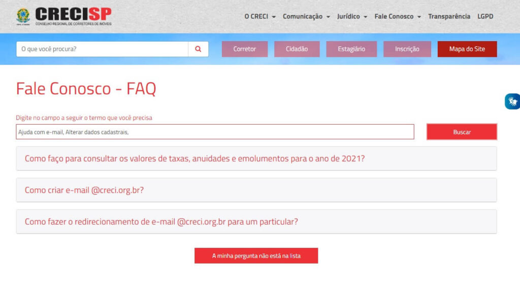 FAQ do CRECISP