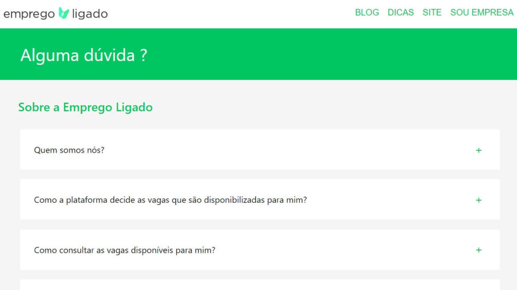 WhatsApp Emprego Ligado: Chat, Central de Ajuda e mais! 2 FAQ do Emprego Ligado
