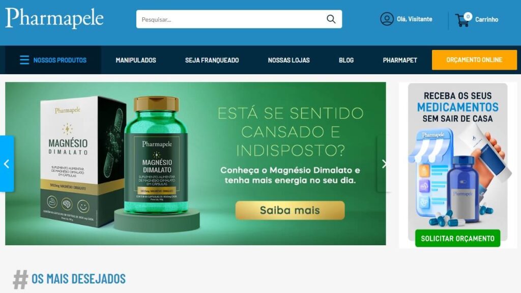 Pharmapele WhatsApp: Telefone, Fale Conosco, Atendimento e mais! 2 Página inicial do site da Pharmapele