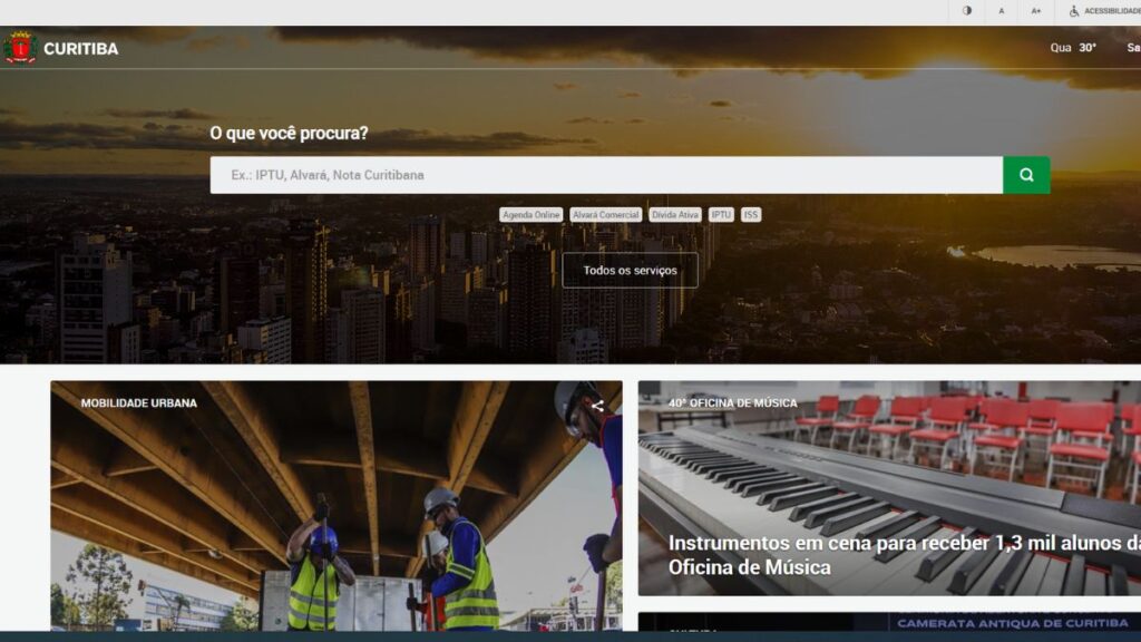 Site do IPTU Curitiba 