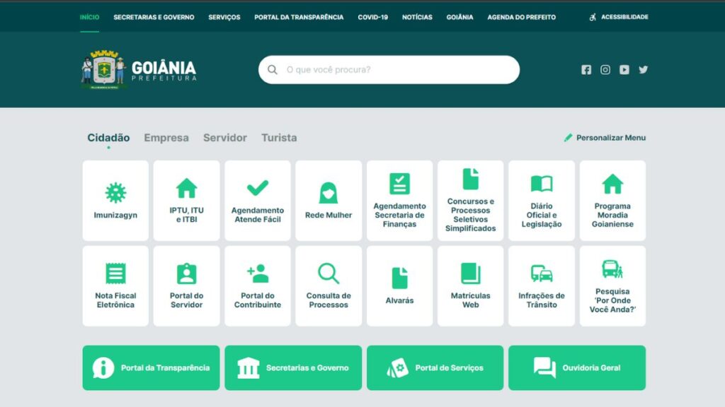 IPTU Goiânia: Guia, 2ª via e consulta prefeitura 2 Print do site da Prefeitura de Goiânia