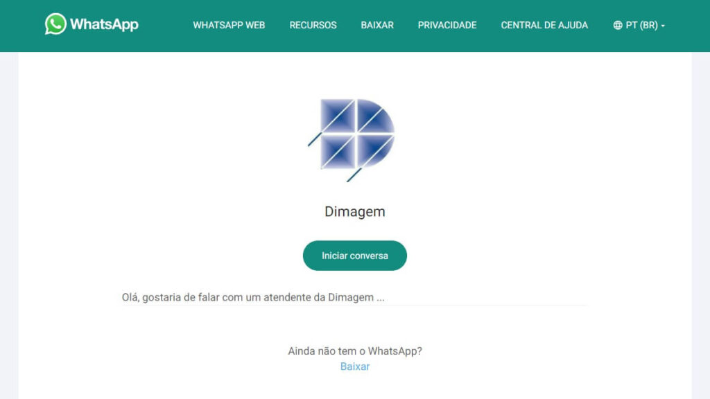 WhatsApp Dimagem: Telefone, Formulário, Unidades e mais! 2 WhatsApp Web Dimagem