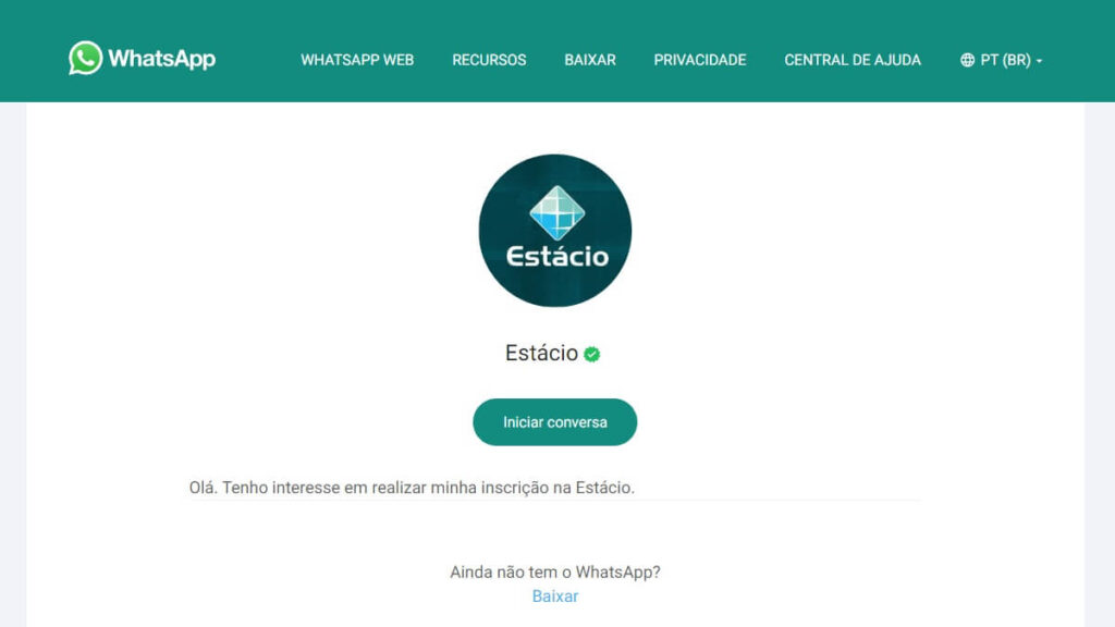 WhatsApp Web Estácio