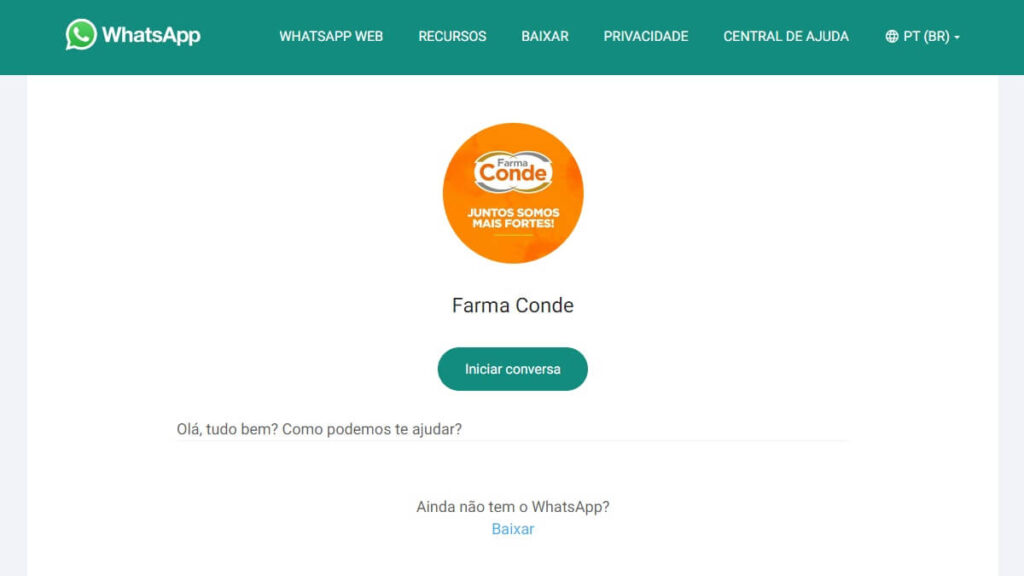 WhatsApp Web Farma Conde