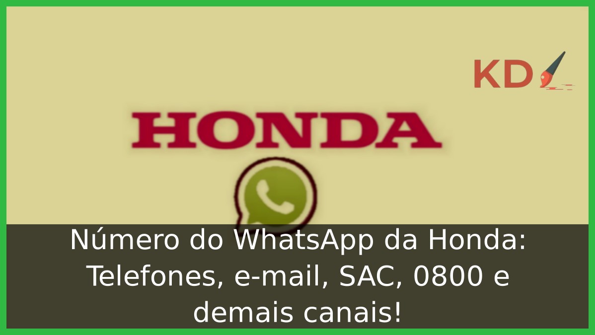Número do WhatsApp da Honda: Telefones, e-mail, SAC, 0800 e demais canais! - Honda logo 1