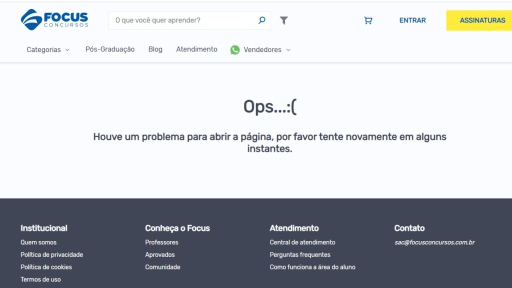 Informações sobre área do aluno não estão disponíveis.