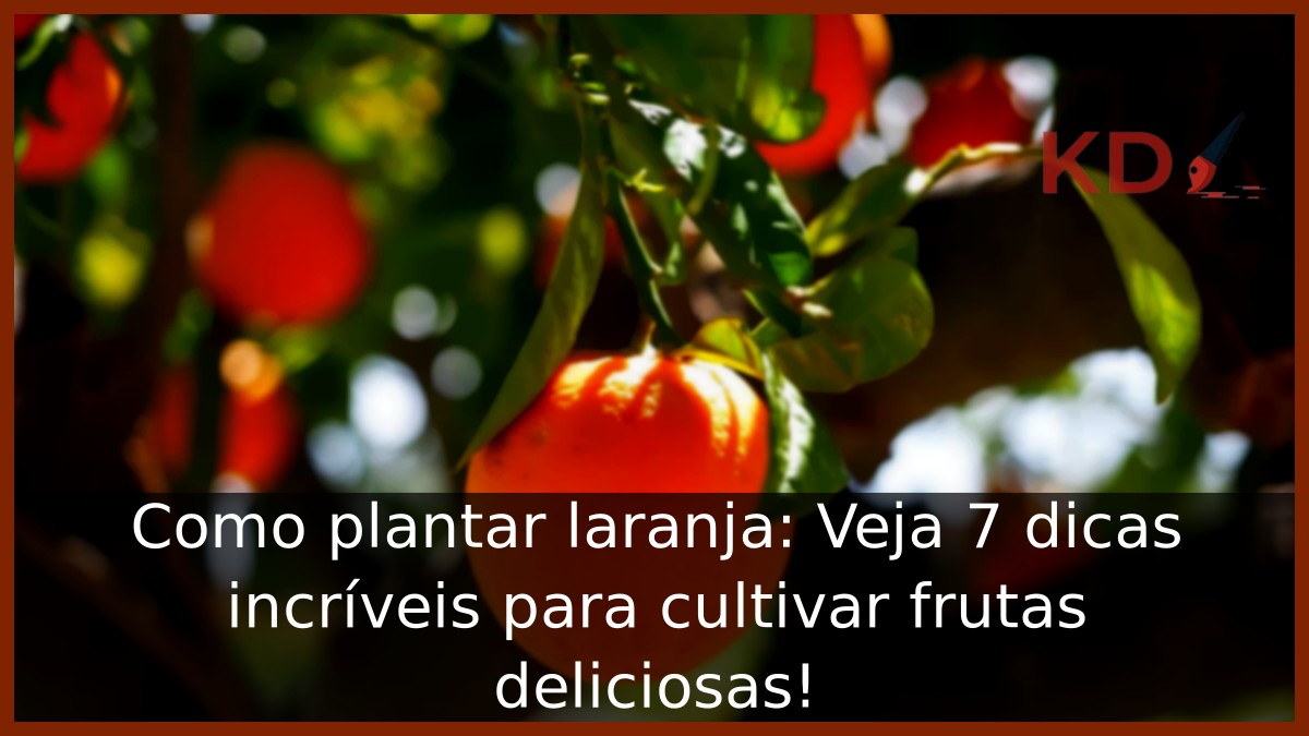 Como plantar laranja