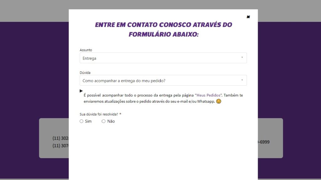 WhatsApp Netshoes: Telefones, SAC, 0800, Chat e demais meios de contato! 2 Print Screen formulário de contato.